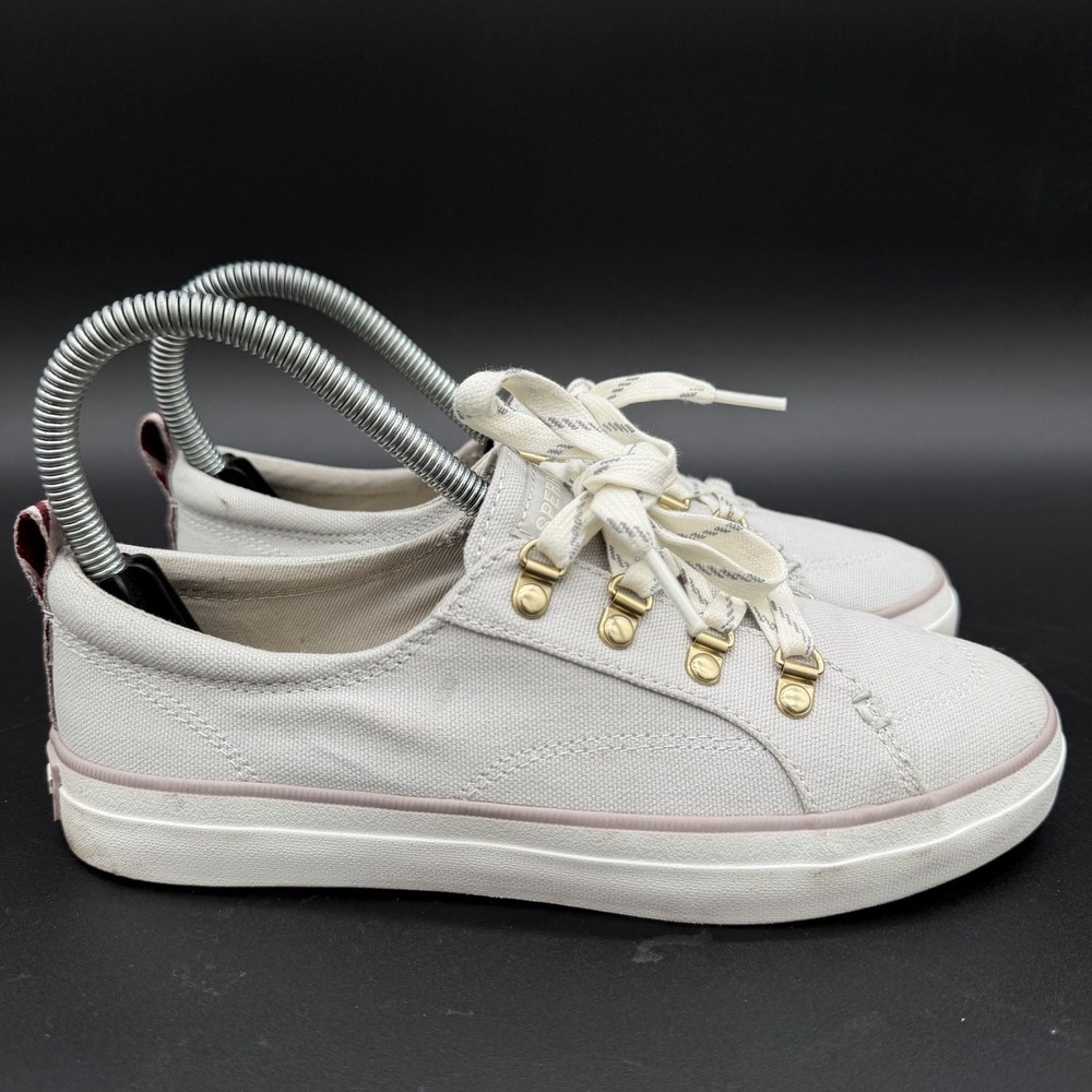 Sperry Top-sider Crest Vibe Sneakers Shoes Women's 5.5 M Gray Canvas